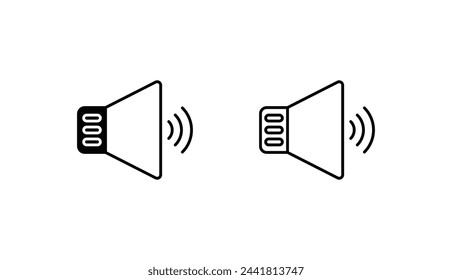 Speaker icon design with white background stock illustration