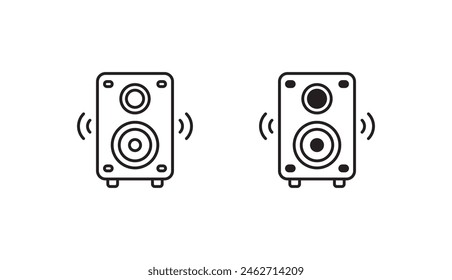 Diseño de icono de altavoz con fondo blanco ilustración de stock