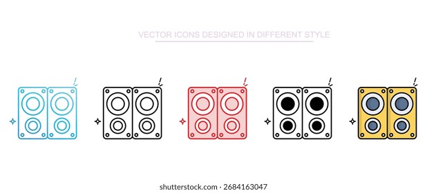 Diseño de icono de altavoz con fondo blanco