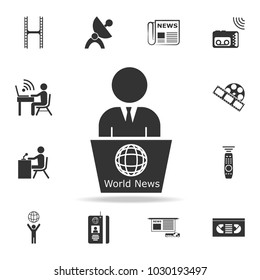 Speaker icon. Detailed set icons of Media element icon. Premium quality graphic design. One of the collection icons for websites, web design, mobile app on white background