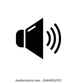 Speaker Icon with Echo Wave for Sound and Audio Output