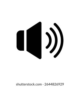 Speaker icon with echo waves for audio and sound output