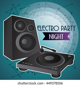 Speaker icon. Electro Party design. Vector graphic