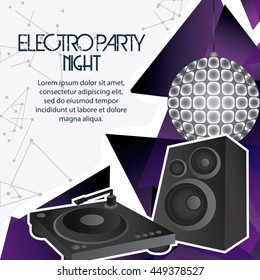 Speaker icon. Electro Party design. Vector graphic
