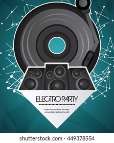 Speaker icon. Electro Party design. Vector graphic