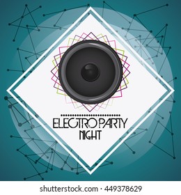 Speaker icon. Electro Party design. Vector graphic