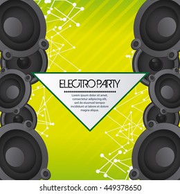Speaker icon. Electro Party design. Vector graphic