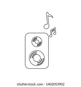Speaker icon. Element of music instrument for mobile concept and web apps icon. Outline, thin line icon for website design and development, app development