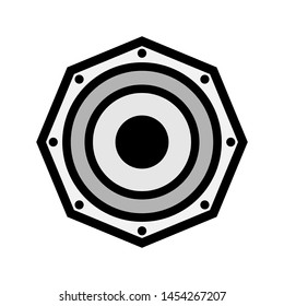 Speaker icon. Fill icon sphere speaker. Editable stroke vector.