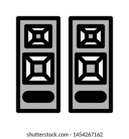 Speaker icon. Fill icon square speaker. Editable stroke vector.