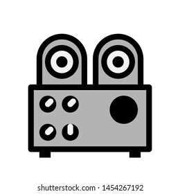 Speaker icon. Fill icon square speaker. Editable stroke vector.
