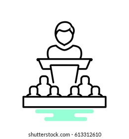 Speaker icon flat.