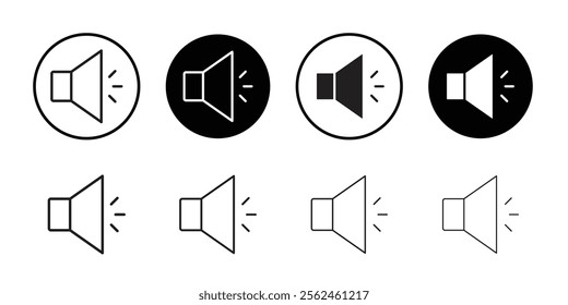 Speaker icon Flat art in black and white isolated