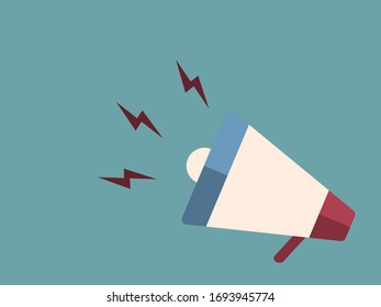 icono del altavoz en diseño plano. Comunidad Megaphone 