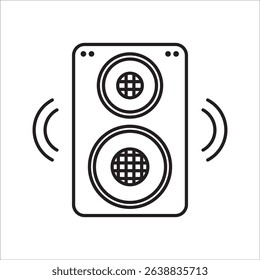 Speaker icon flat illustration of vector icon on white background