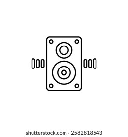 Speaker icon Flat isolated outline sign