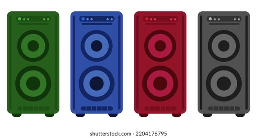 Speaker icon in flat style
