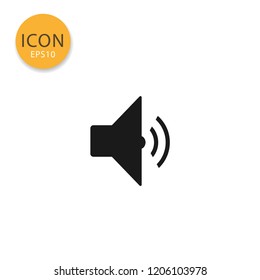Speaker icon flat style in black color vector illustration on white background.