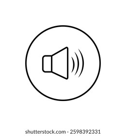 Speaker icon flat style isolated. Vector