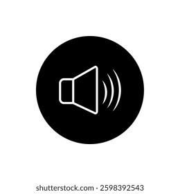 Speaker icon flat style isolated. Vector