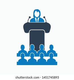 Speaker icon. Flat style vector EPS.