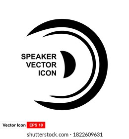 Speaker icon. Flat style. Vector illustration.
