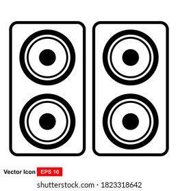 Speaker icon. Flat style. Vector illustration.