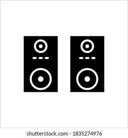 icono de altavoz con vector de estilo glifo para su diseño web, logotipo, interfaz de usuario.