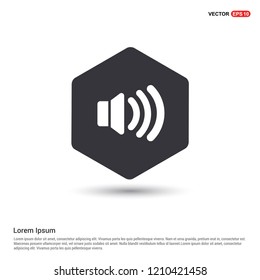 speaker icon Hexa White Background icon template - Free vector icon