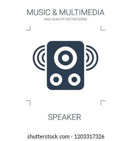 speaker icon. high quality filled speaker icon on white background. from music multimedia collection flat trendy vector speaker symbol. use for web and mobile
