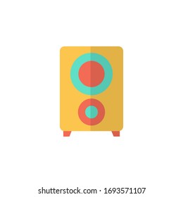 Icono del altavoz diseño de estilo plano. aislado sobre fondo blanco
