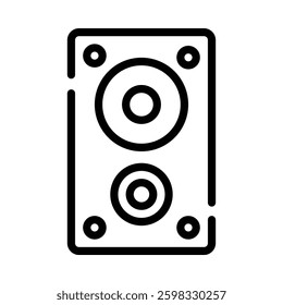 Speaker icon illustration in line style. Perfect for website mobile app presentation. Suitable for any user interface and user experience