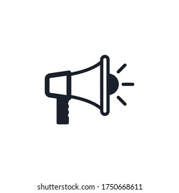 Speaker icon illustration. Premium quality flat icon for trendy UI design.