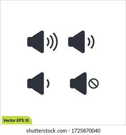 Speaker icon illustration. Volume icon. vector eps 10