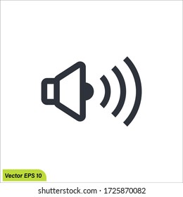 Icono del altavoz. Icono de volumen. vectores 10