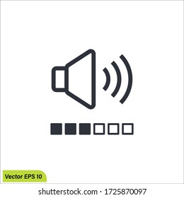 Speaker icon illustration. Volume icon. vector eps 10