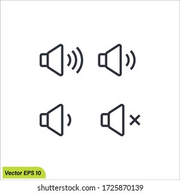 Speaker icon illustration. Volume icon. vector eps 10