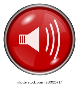 Speaker icon. Internet button on white background. 