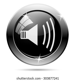 Speaker icon. Internet button on white background. EPS10 vector 