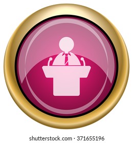 Speaker icon. Internet button on white background. EPS10 vector.

