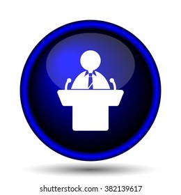 Speaker icon. Internet button on white background. EPS10 vector