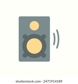 speaker icon, isolated flat ui icon set