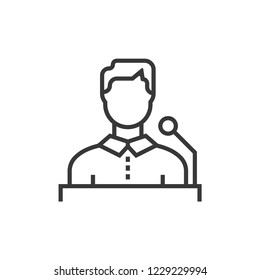 Speaker icon isolated on white background. Speech symbol modern, simple, vector, icon for website design, mobile app, ui. Vector Illustration