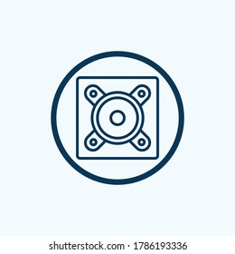 speaker icon isolated on white background from music and sound collection. speaker icon trendy and modern speaker symbol for logo, web, app,