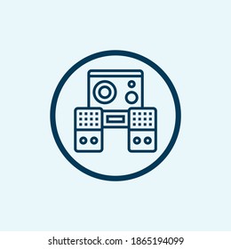 speaker icon isolated on white background from arts collection. speaker icon trendy and modern speaker symbol for logo, web, app
