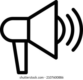 Icono de altavoz aislado en fondo blanco. Ilustración vectorial. Eps10. Icono de vector para el diseño y aplicación de sitios web