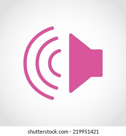 Speaker Icon Isolated on White Background