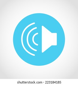 Speaker Icon Isolated on White Background