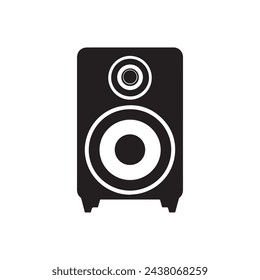 Icono de altavoz aislado sobre fondo blanco. Ilustración vectorial.
