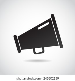 Speaker icon isolated on white background. Vector illustration.